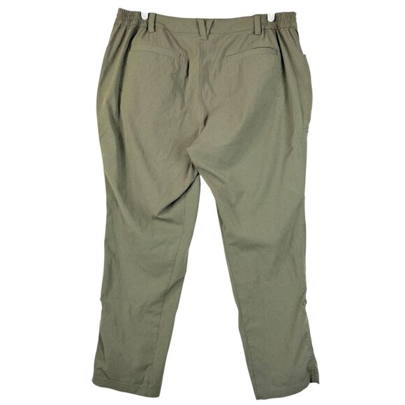 Duluth Trading Women's Stretch Zip Mid Rise Pockets Green Hiking Pants Size 18W - Picture 2 of 9